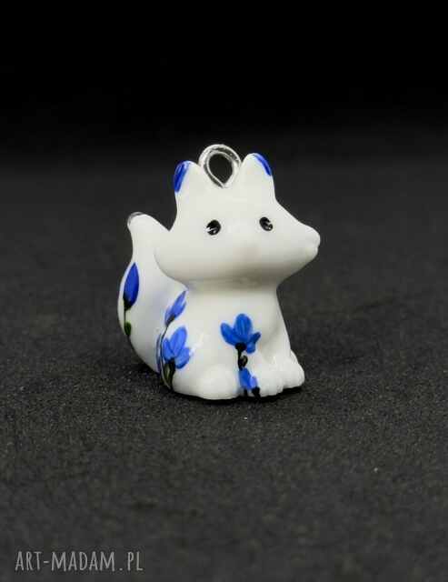 Wisiorek z mini zwierzątkami, wisiorek lis, zawieszka lis