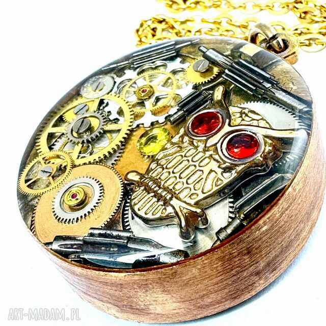 Wisior dwustronny - owl IV - 3d