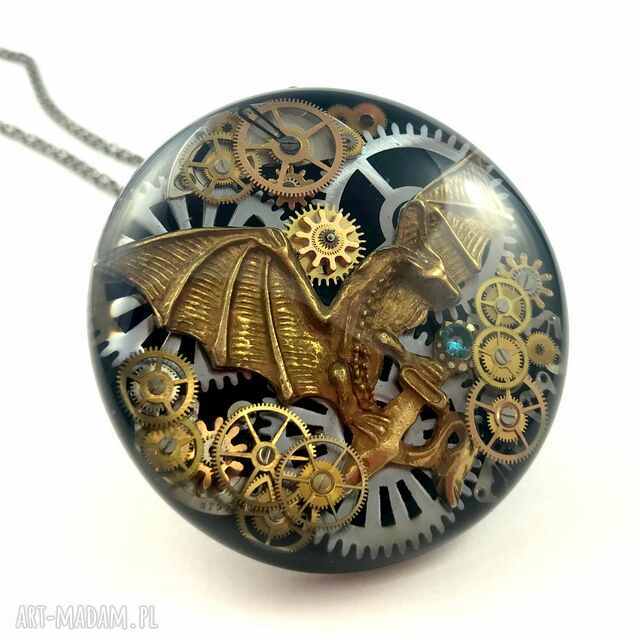 Wisior - dragon xvi - 3d black sky