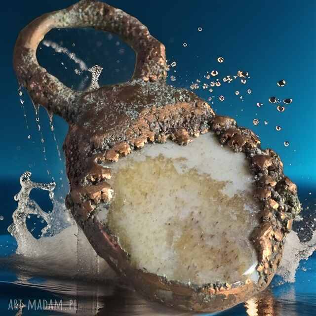 Wisior malowany miedzią