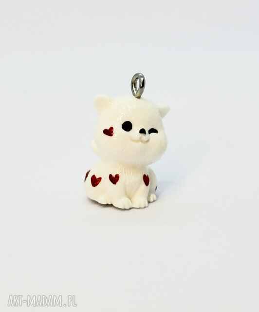 Wisiorek z mini zwierzątkami, wisiorek kot, zawieszka kot