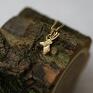 urokliwe wisiorki wisior jeleń mini amulet ze złoconego srebra złocony wisiorek