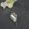 Branicka Art srebro wisiorek z perłą wire wrapping - "duilin"