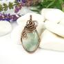 Wisiorek z agatem mszystym - wire wrapping dla niej agat