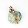 handmade koral fossil wisiorek wire wrapping biżuteria artystyczna