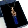 wisiorki: Wisiorek wire wrapping z lapis lazuli na prezent