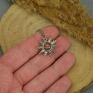 srebrne wisiorki słoneczko kamień słoneczny wire wrapping wisiorek biżuteria autorska