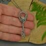 wisiorki: kryształ górski klucz wire wrapping - kluczyk wisiorek