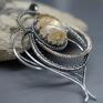 Kwarc z rutylem naszyjnik wire wrapping Lusutien - srebrny łańcuszek rutylowy