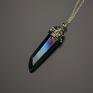 handmade amulet wisiorek talizman kwarc tytanowy aura wire wrapping