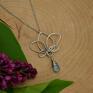 turkusowe wisiorek kwiat lotosu wire wrapping labradoryt