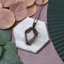 szare amulet miedziany wisiorek wire wrapping z agatem montana #413 wisior vintage
