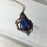 handmade wisiorki naszyjnik z sodalitem niebieski kamień