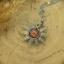 wisiorki: Wisiorek słoneczko kamień słoneczny wire wrapping - Ręczne słońce biżuteria autorska