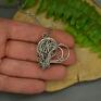 Agata Rozanska wisiorek serce różowy turmalin wire wrapping stal biżuteria autorska