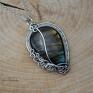 wisiorki stal chirurgiczna wisiorek labradoryt, wire wrapping