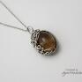 Wisiorek kwarc z rutylem, wire wrapping, stal chirurgiczna - wirewrapping