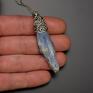 niebieskie wisiorki wisiorek talizman kyaniy kianit wire wrapping surowy amulet