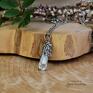 handmade wire wrapping wisiorek talizman aura stal chirurgiczna kwarc tytanowy