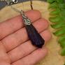 kwarc tytanowy wisiorek talizman aura wire wrapping amulet