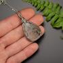 z wisiorki wisiorek, wire wrapping, stal kwarc turmalinowy