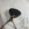 Czarny turmalin m198 - biżuteria z miedzi wire wrapping