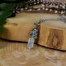 wisiorki: Wisiorek Talizman kwarc tytanowy stal chirurgiczna wire wrapping - aura