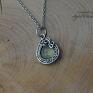 wisiorki prehnit, wire wrapping, stal chirurgiczna wisiorek