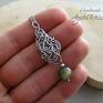 wisiorki: wire wrapping, stal chirurgiczna - labradoryt wisiorek