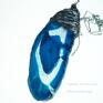 metaloplastyka unikatowa bizuteria wisiorki niebieski agat