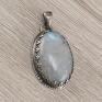 Kamień księżycowy i srebro - wisiorek 1736a - ręcznie srebrny wisior