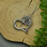 unikatowe wisiorek serce ametyst stal chirurgiczna wire wrapping