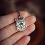 biżuteria z ziewający kotek ze srebra próby 925 srebrny wisior kot