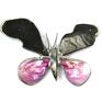 wisiorek z kamieni czarne duży: motyl z czarnym krzemieniem to nietuzinkowy kamień