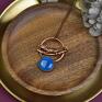 Spirit OfCopper z kamieniem miedziany z chalcedonem i kameleonem #400 unikatowy wisiorek amulet