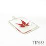 Teneo żywicy piękny wisiorek z czerwonym listkiem listek liść