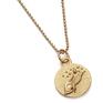 złocony medalik delikatny dwustronny wisiorek idealny na prezent dla miłośniczki biżuteria z żywiołem