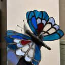 Witraż Tiffany „Motyl” - dekoracja na grób