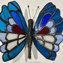 Motyl - witraż Tiffany na grób (handmade)