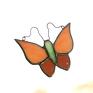 Motyl witrażowy Łososiak malutek - okno witraż