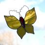 ręcznie robione witrażowy promiennik słonecznikowy motyl