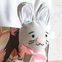 Minisie w śpiworku - Króliczek szary (ręcznie wykonana maskotka 10 cm)