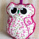 Mini sówka Hania 10 cm - haftowana maskotka do zawieszenia