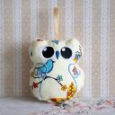 Mini sówka Zuzia - ręcznie szyta maskotka 10 cm