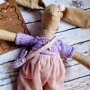 Duża przytulanka w sweterku z wyszytym imieniem