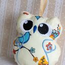 Mini sówka Zuzia - ręcznie szyta maskotka 10 cm