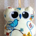 Mini sówka Zuzia - ręcznie szyta maskotka 10 cm