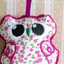 Mini sówka Hania 10 cm - haftowana maskotka do zawieszenia