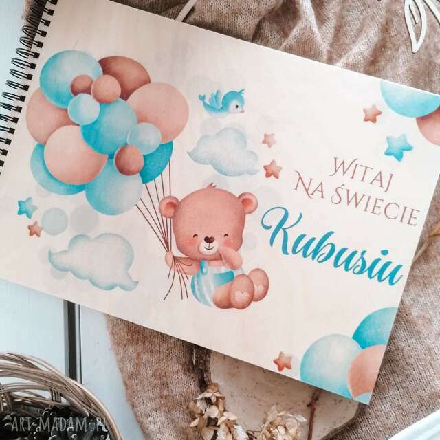 Personalizowany album. metryczka urodzenia, na chrzest, roczek, pamiątka chrztu świętego