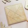 puzzle logiczne układanka - tangram drewniany